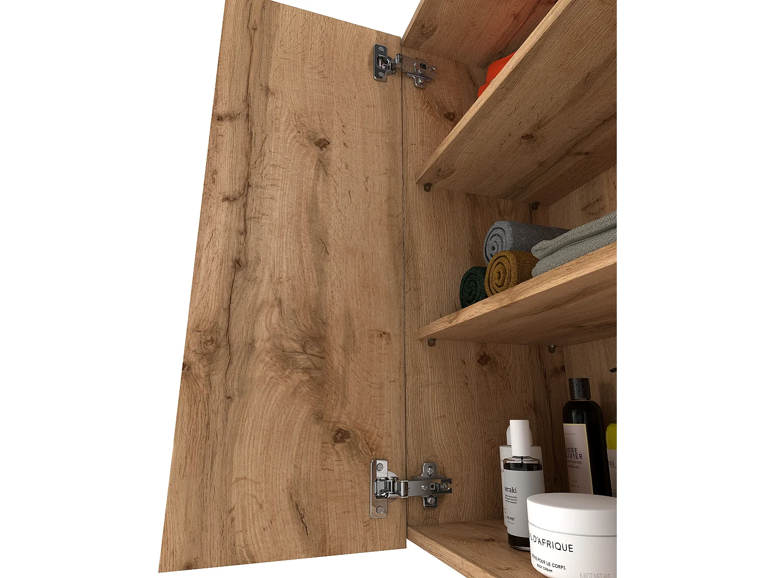 Armoire murale Chêne Wotan 60 cm – Meuble haut et colonne pour salle de bain