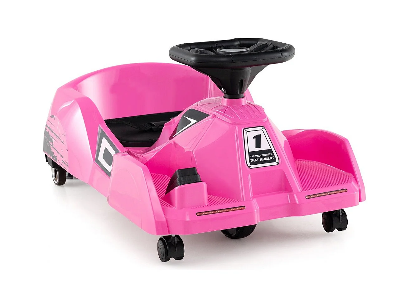 3 in 1 Pulizia Bambini Go-kart elettrico 12V Pulizia Drift Kart con Mop staccabile Rosa