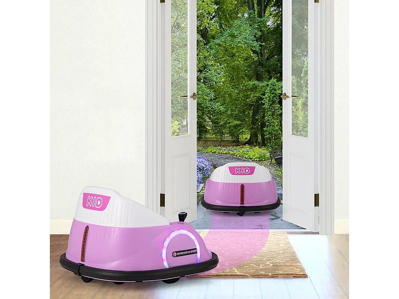 Autoscontro per bambini autoscontro elettrico con luci LED lampeggianti rosa