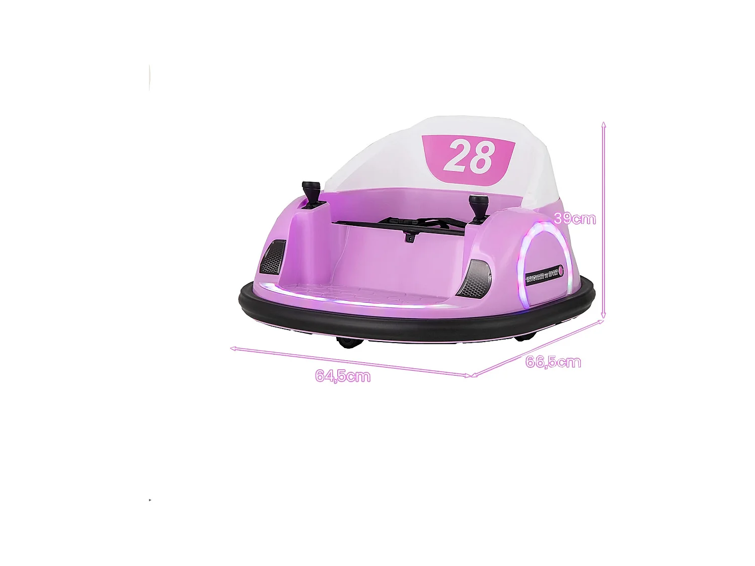 Autoscontro per bambini autoscontro elettrico con luci LED lampeggianti rosa