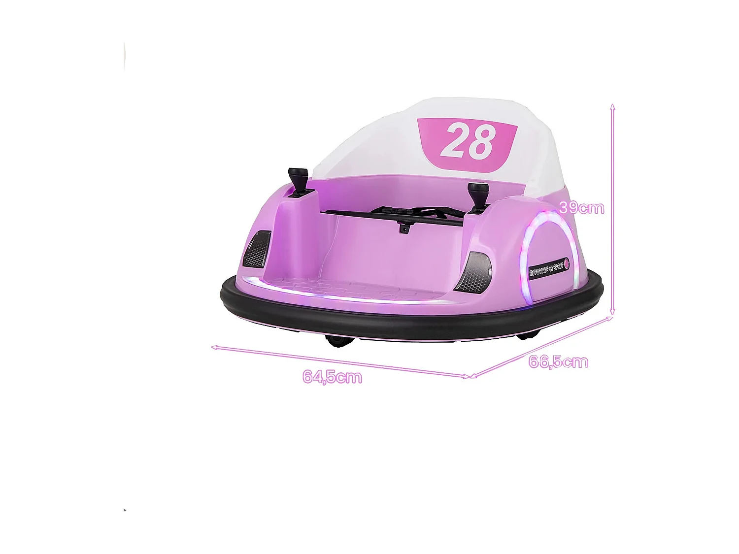 Autoscontro per bambini autoscontro elettrico con luci LED lampeggianti rosa