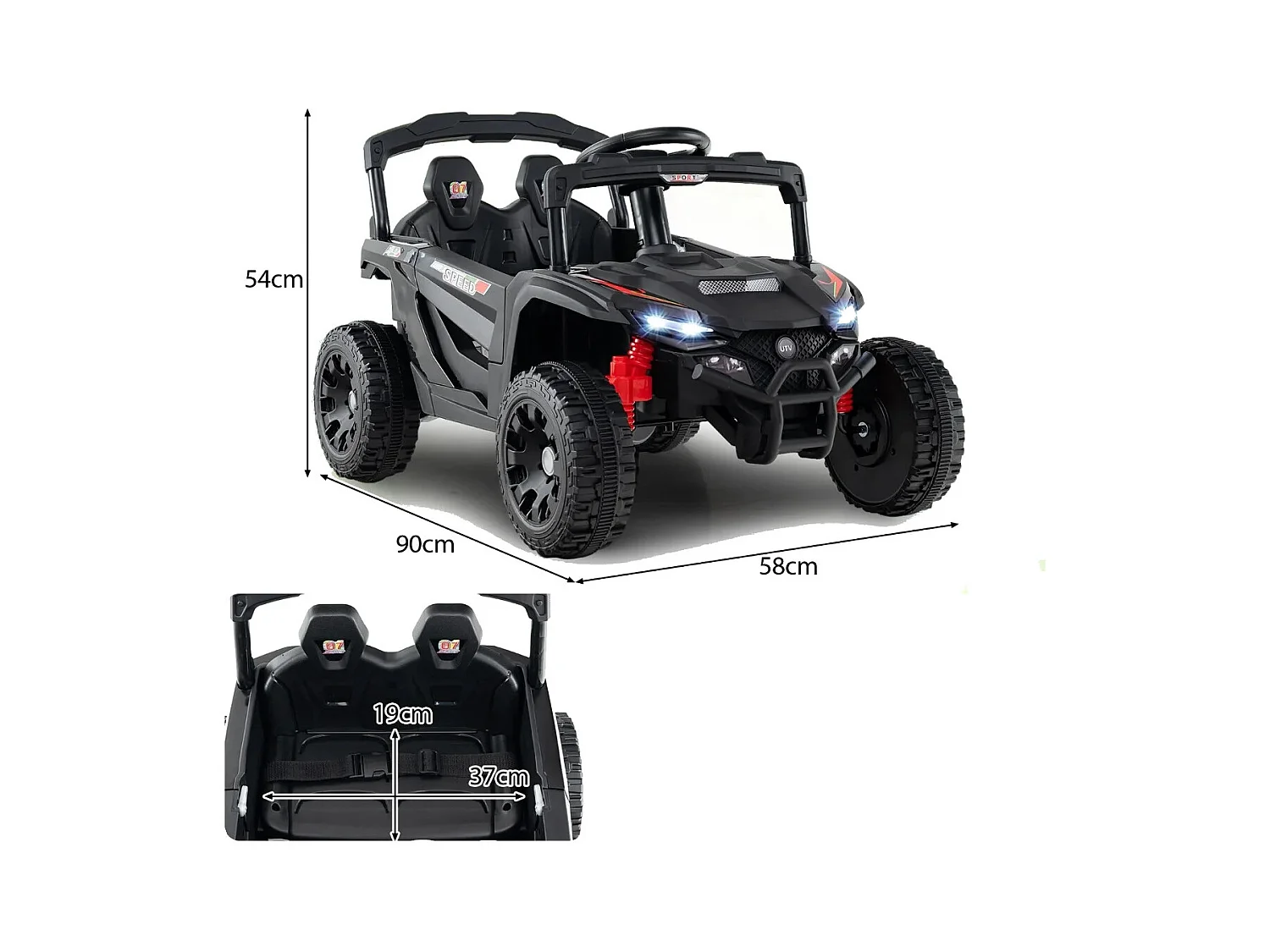 Bambini 12V auto elettrica con telecomando elettrico UTV Truck Kids Car Kids Vehicle