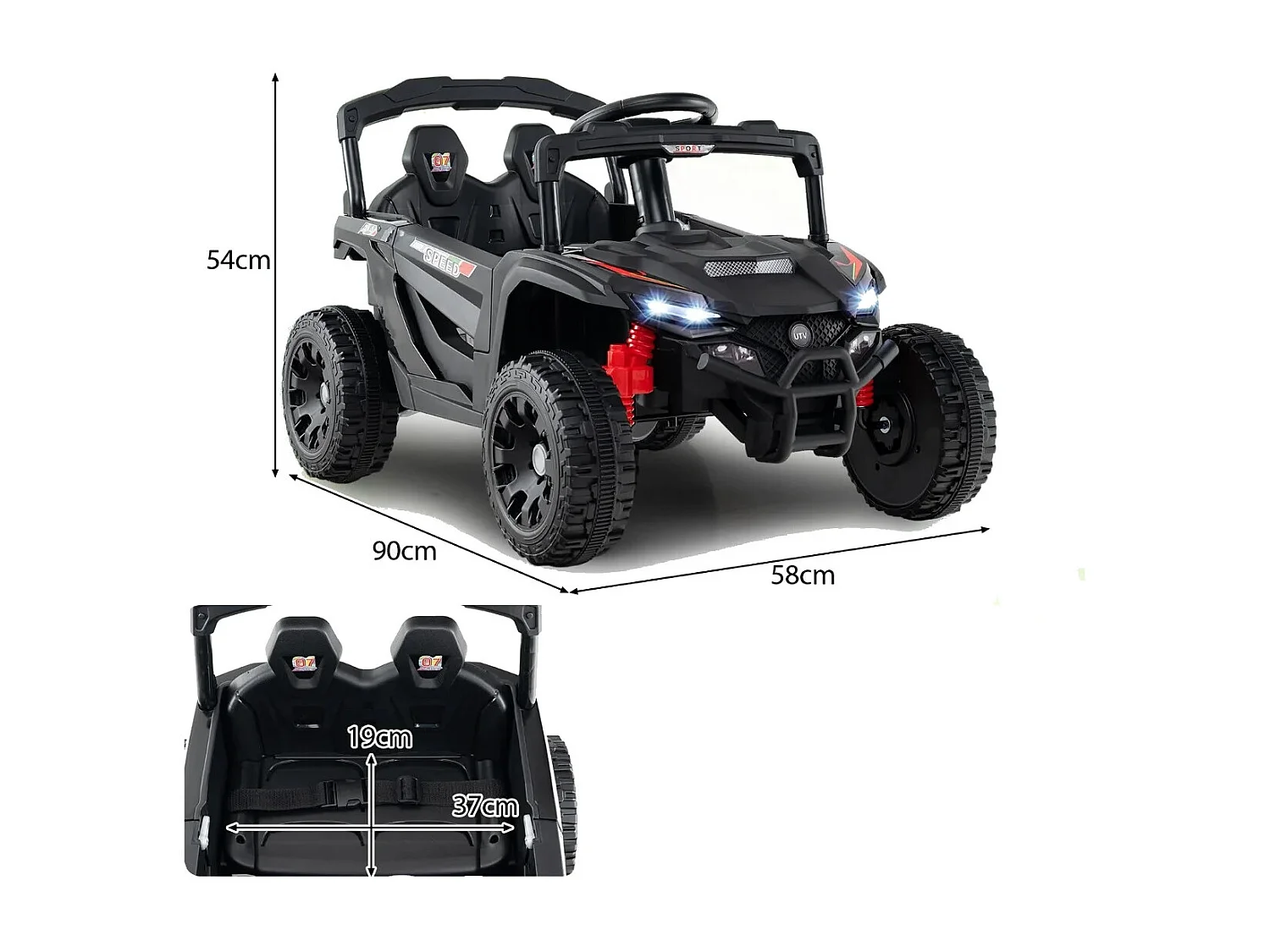 Bambini 12V auto elettrica con telecomando elettrico UTV Truck Kids Car Kids Vehicle