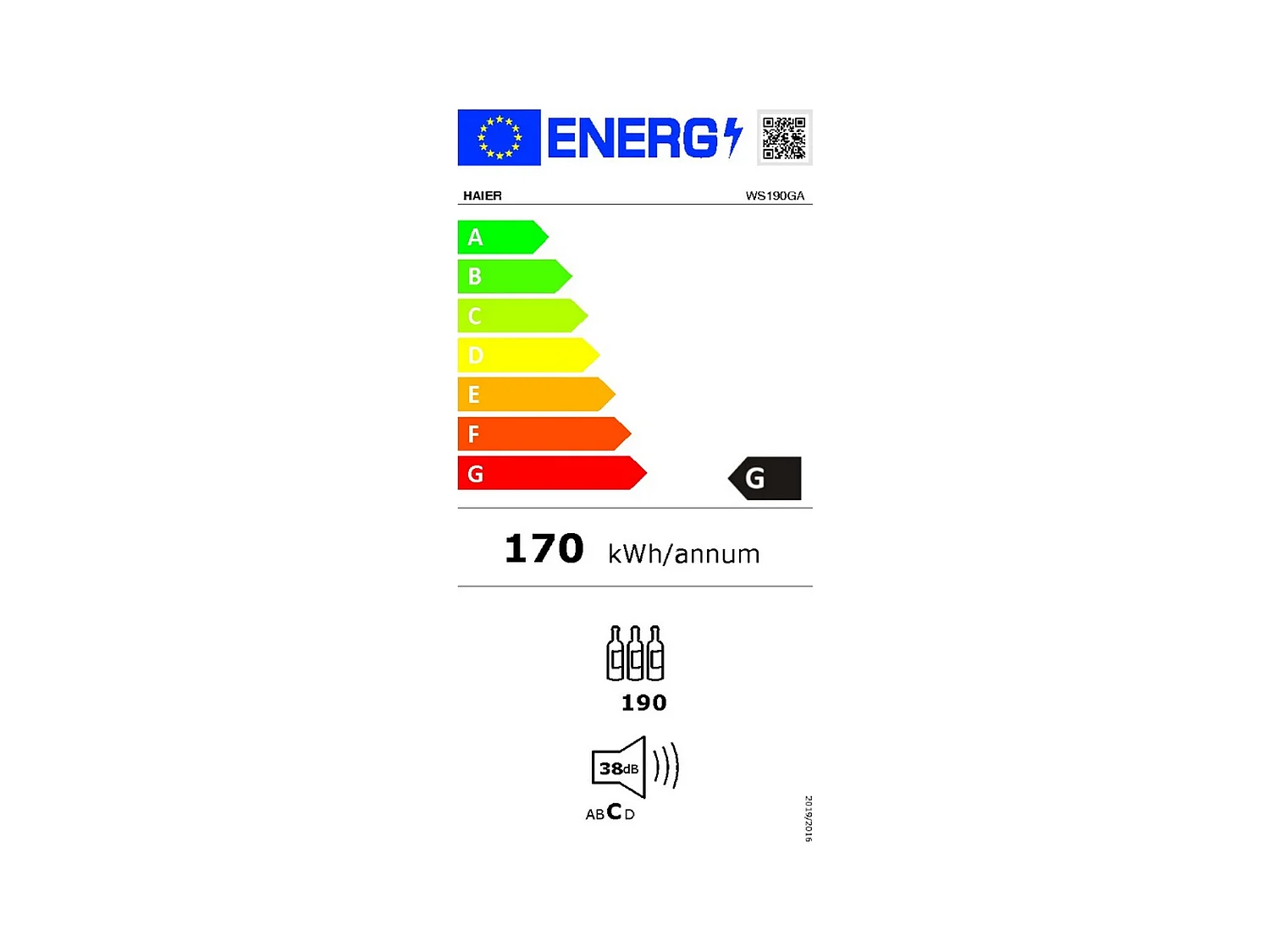 Haier Cave à vin de vieillissement 190 bouteilles - WS190GA