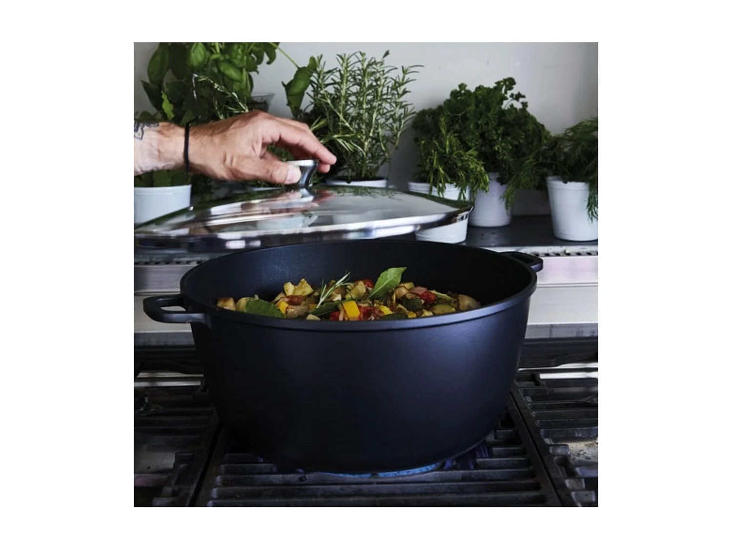 Baumalu Cocotte en fonte 36cm 13.5l noir - 384943