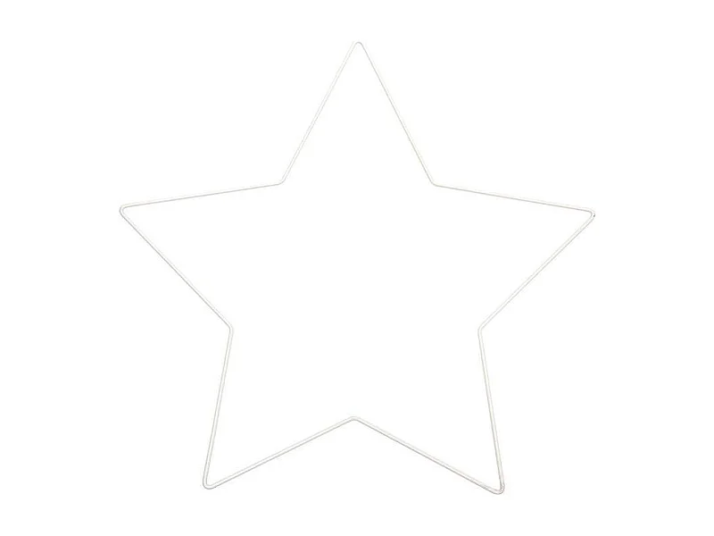 Etoile métallique blanche 30 x 28,5 cm