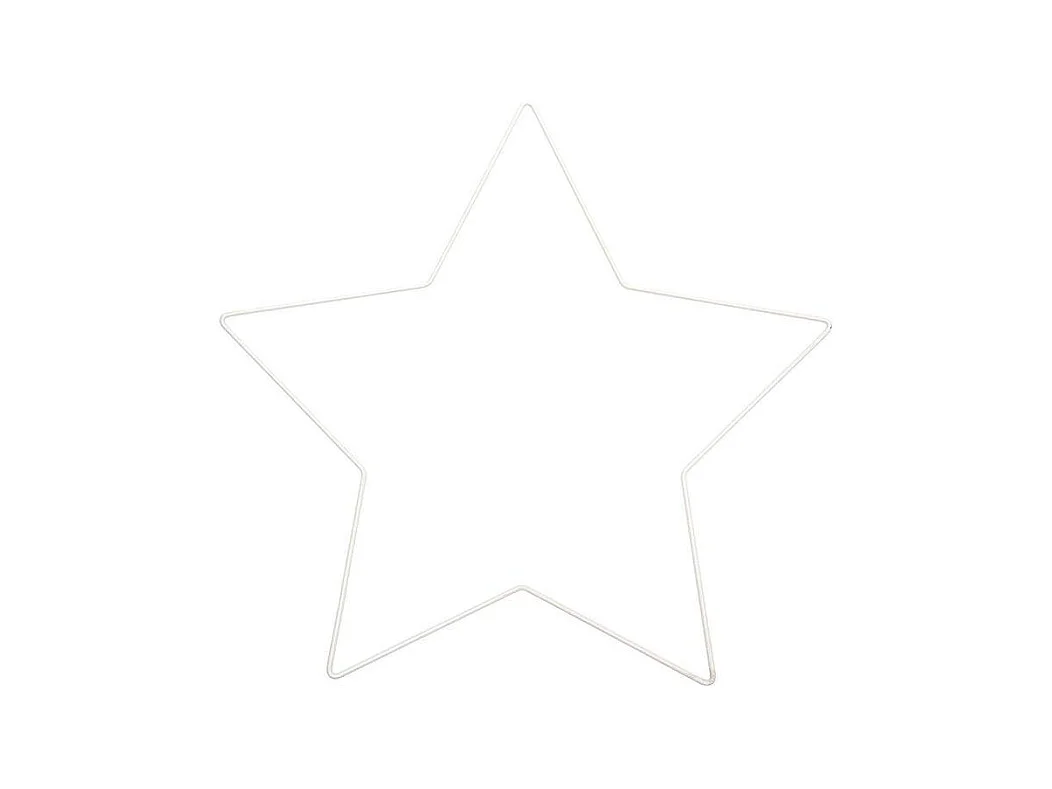 Etoile métallique blanche 30 x 28,5 cm