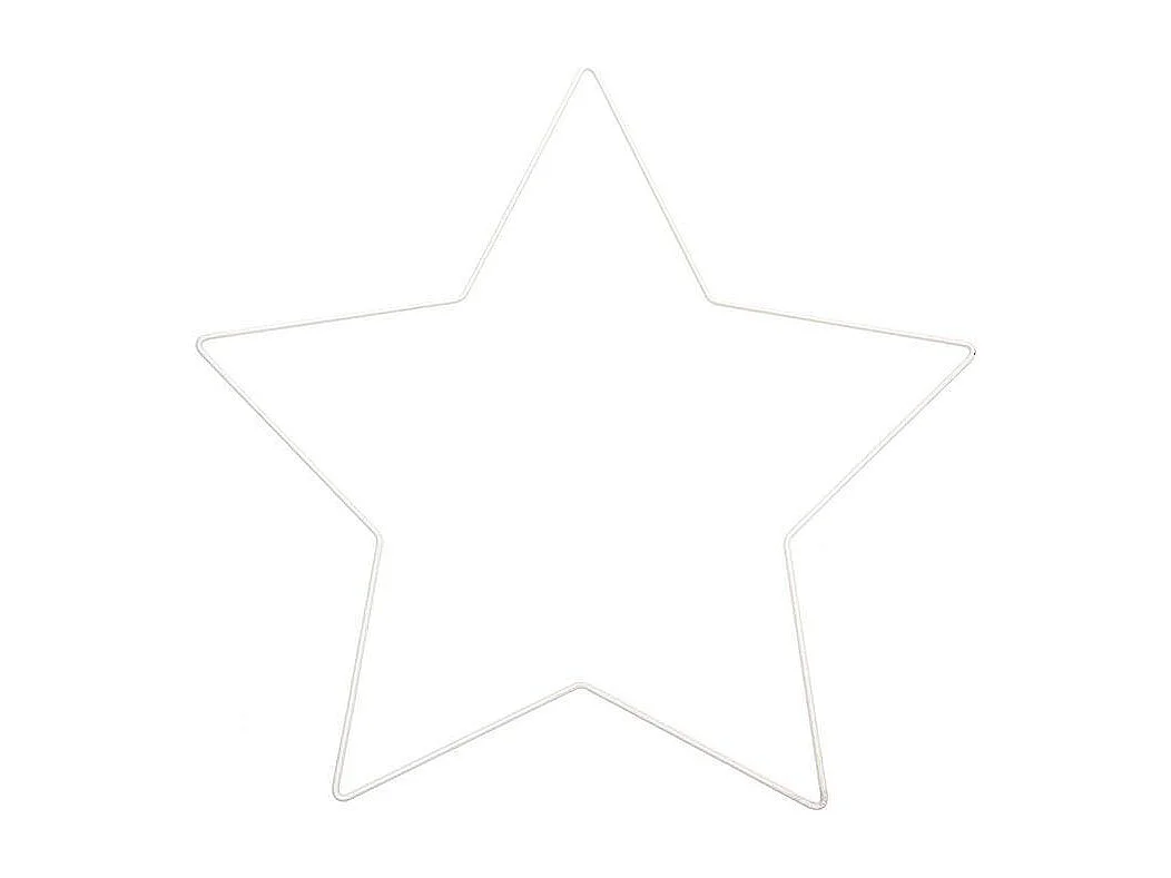Etoile métallique blanche 30 x 28,5 cm