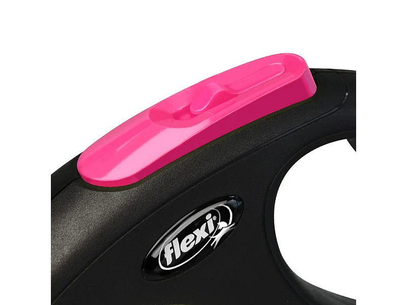 Laisse sangle - Taille S - 5m - Rose fluo