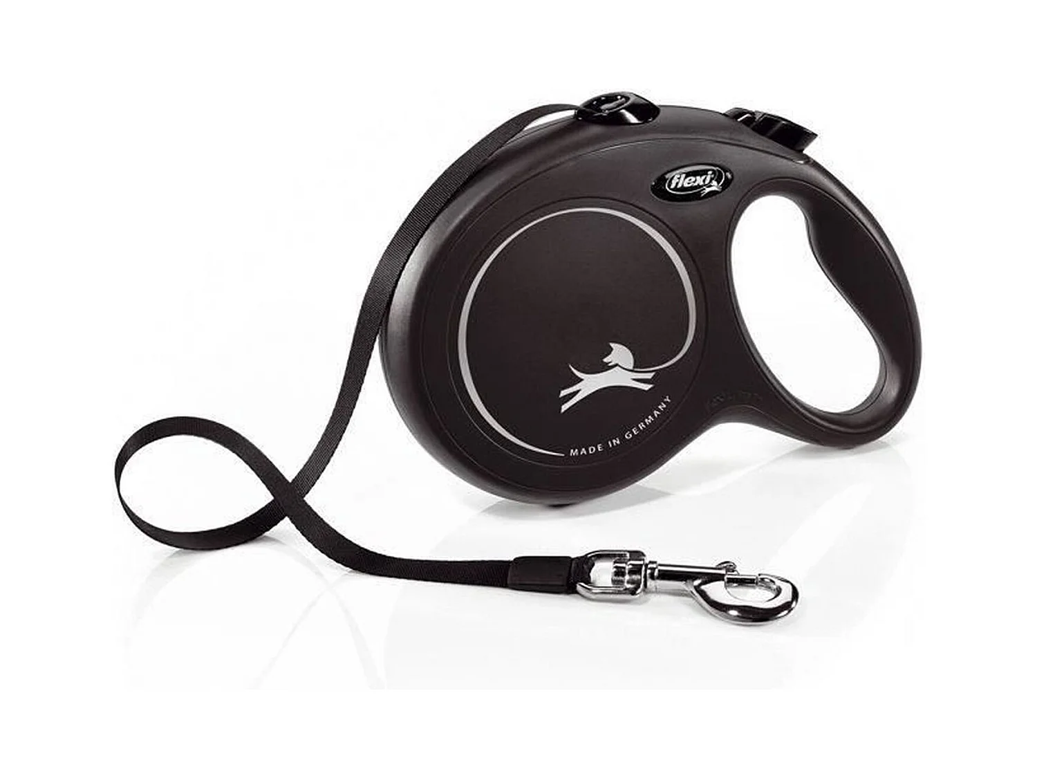 Laisse L Tape 8 m noir