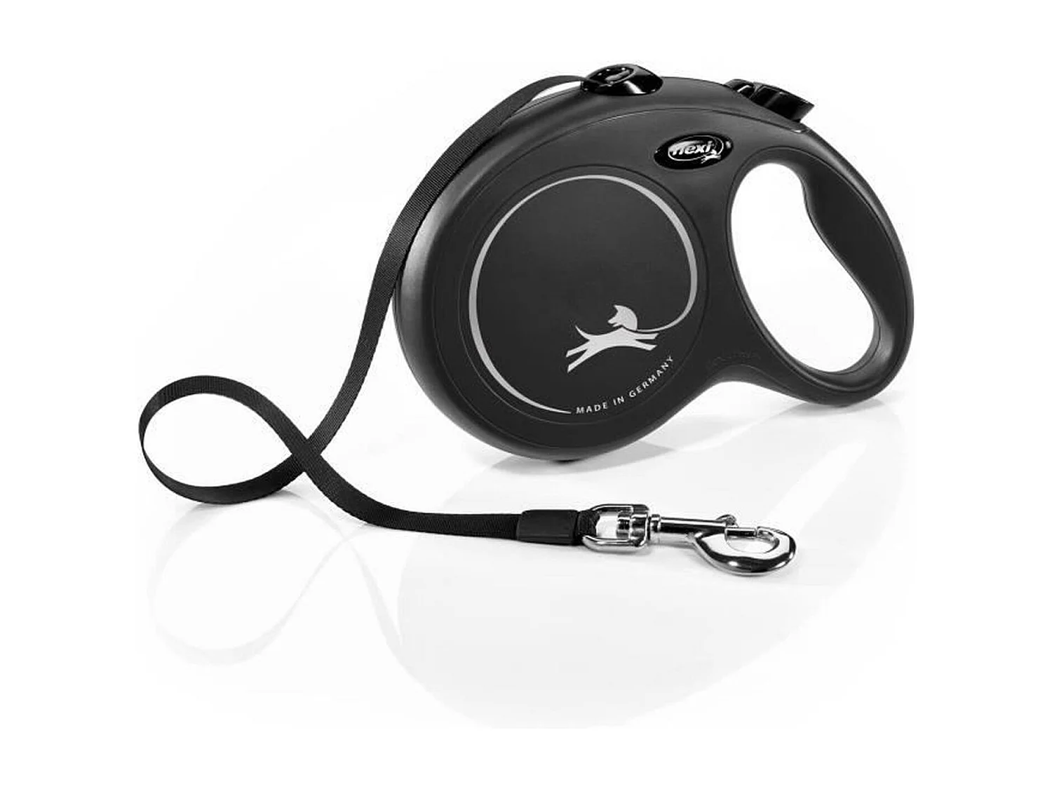 Laisse L Tape 8 m noir