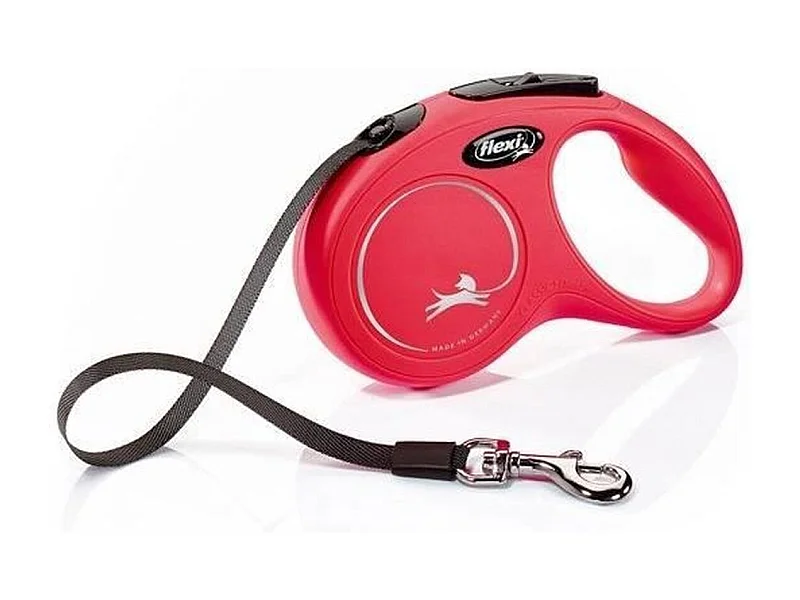 Laisse New Classic S Tape 5 m rouge