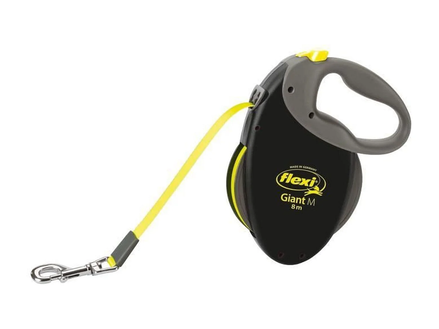 Riemriem - Maat M - 8 m - Zwart en fluorescerend geel