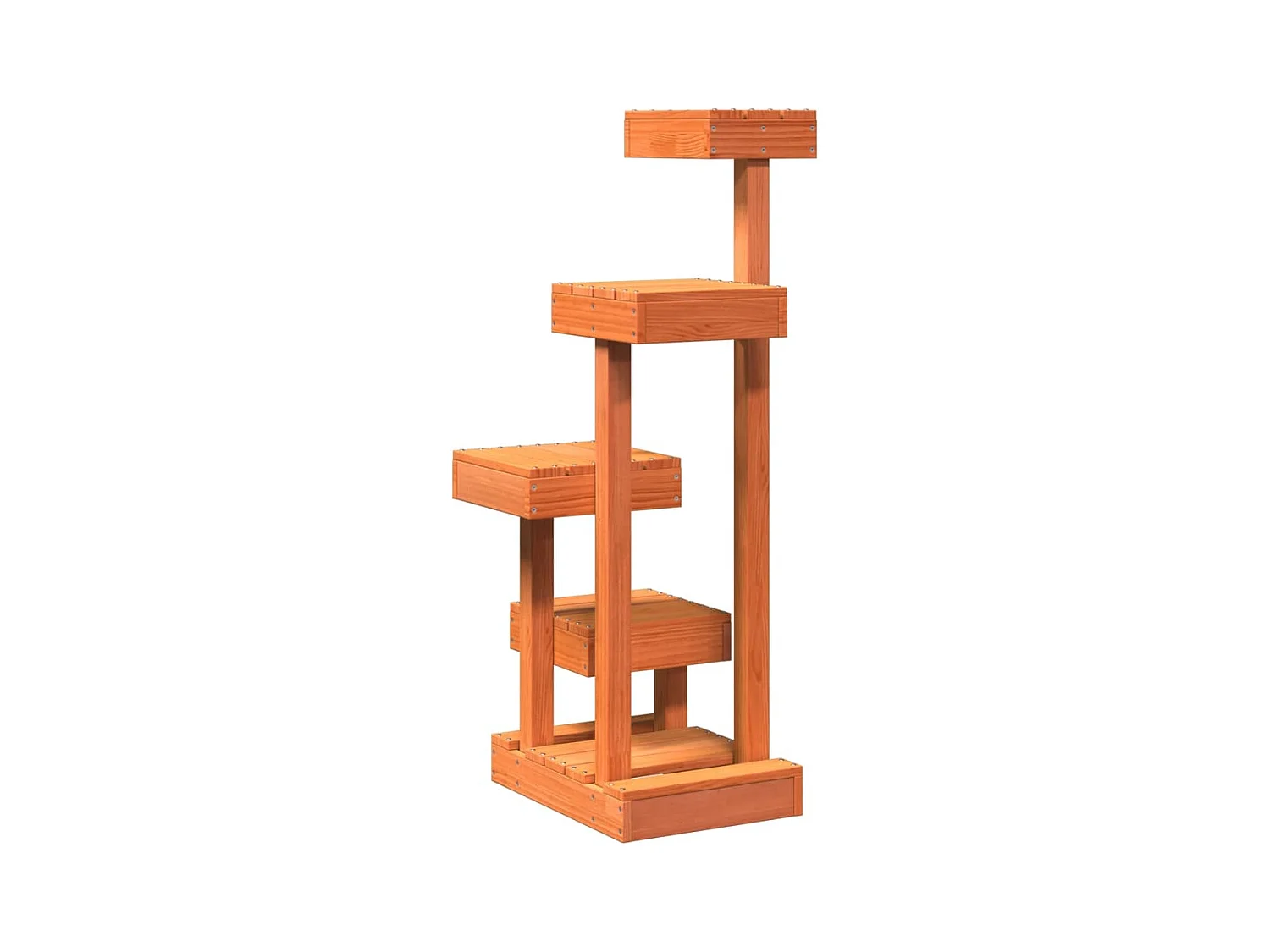 Arbre à chat cire marron 45,5x49x103 cm bois de pin massif