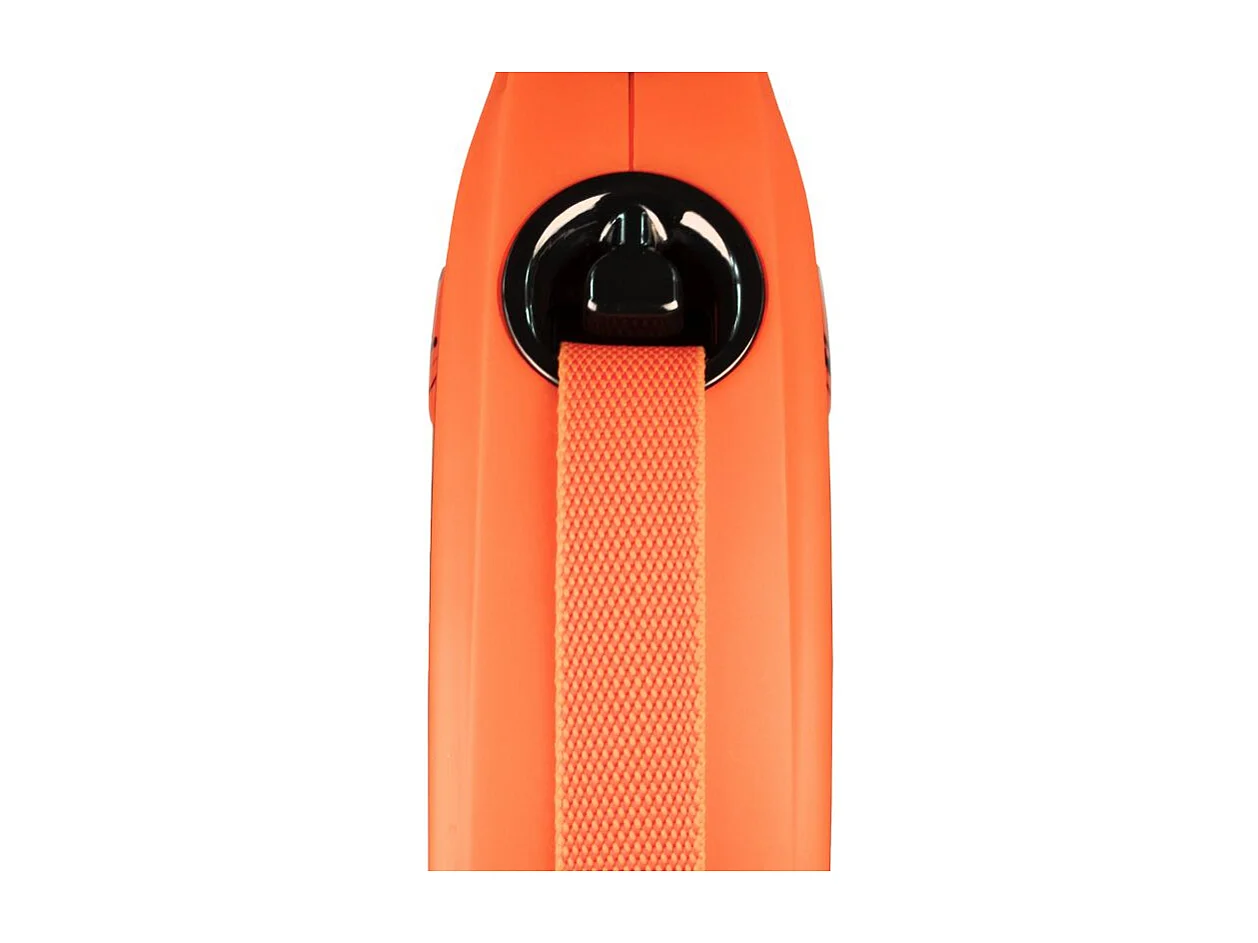 Laisse sangle - Taille L - 5m - Noir et orange