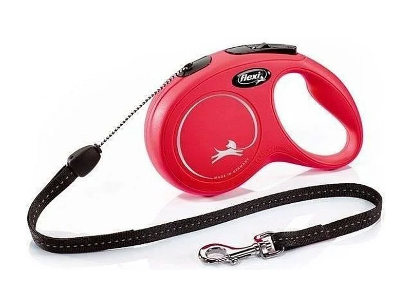 Laisse New Classic S Cord 8 m rouge