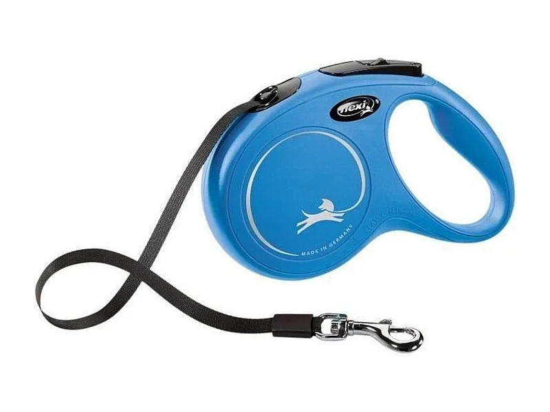 Laisse sangle - Taille M - 5 m - Bleu