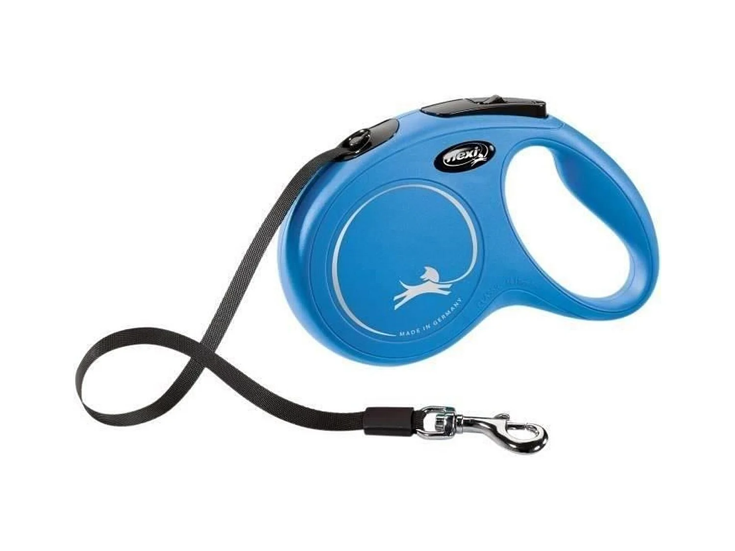 Laisse sangle - Taille M - 5 m - Bleu