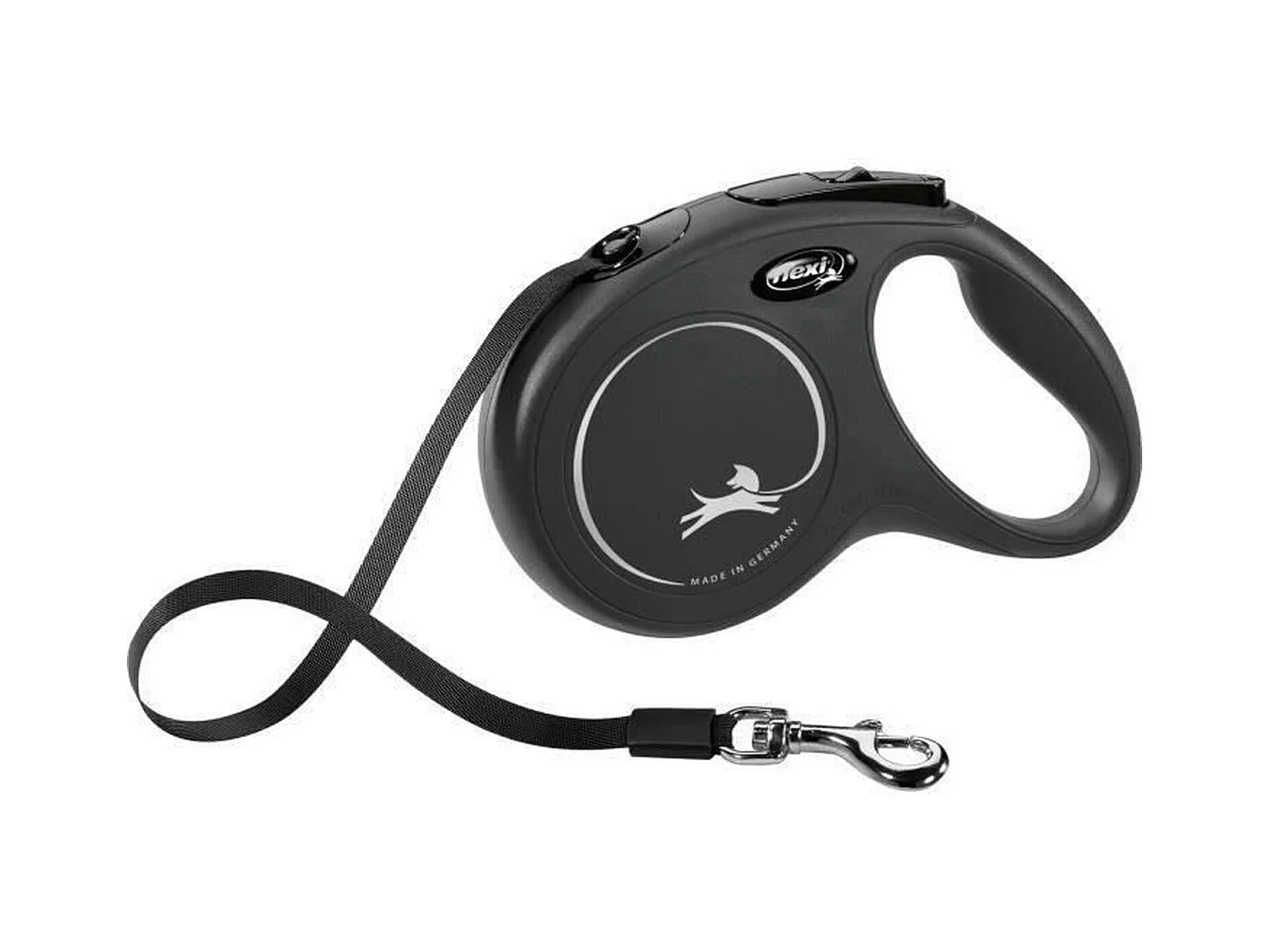 Laisse sangle - Taille M - 5 m - Noir