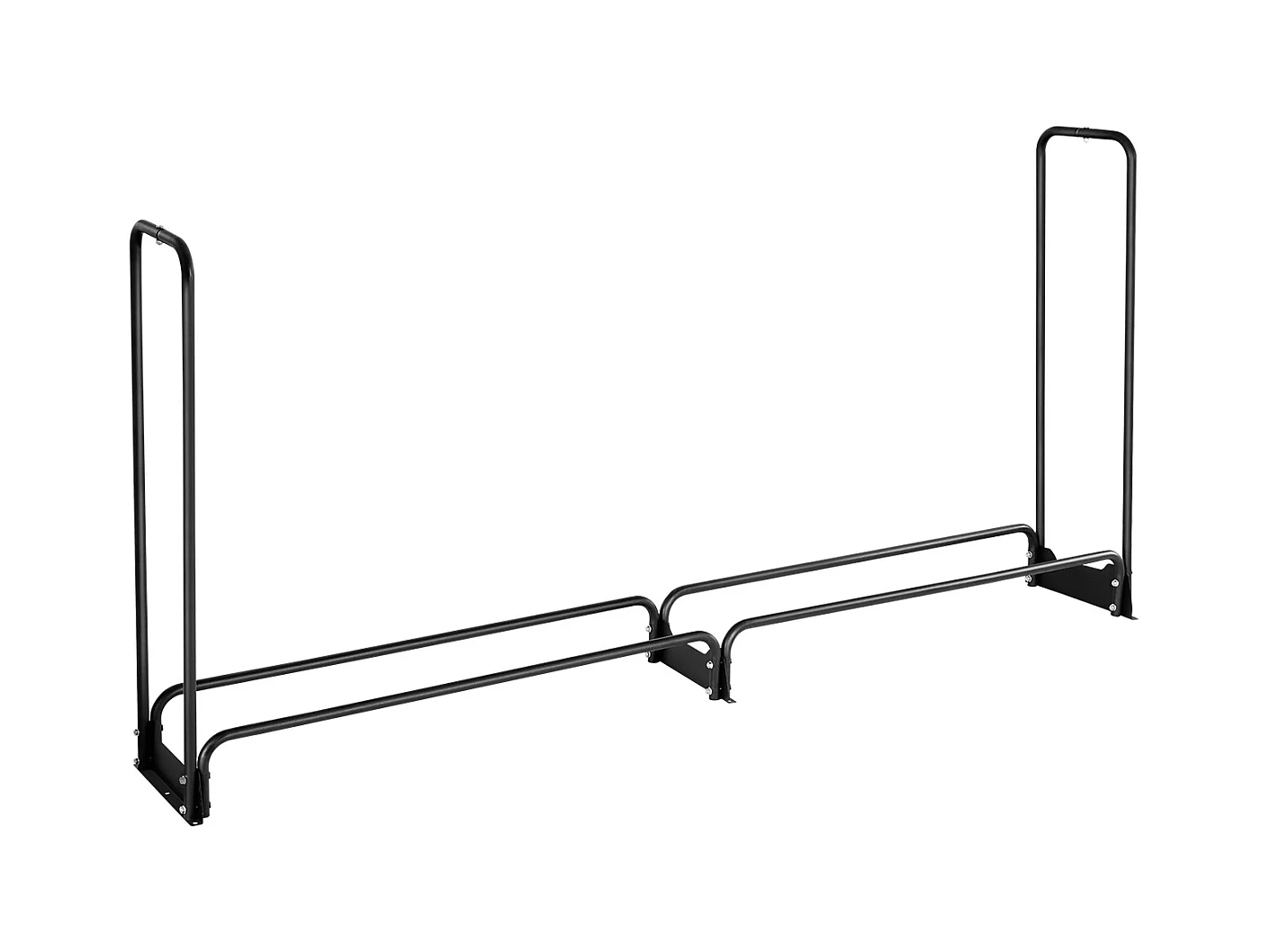 Support à Bois SucceBuy de Chauffage avec Housse Imperméable, Range-bûches Extérieur en Métal, 257 x 36 x 117 cm, Charge Maximale 299,4 kg, pour Terrasse