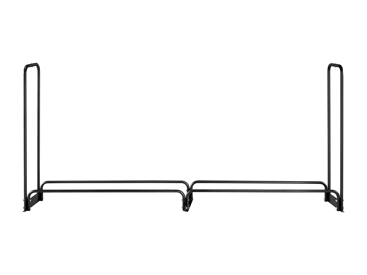 Schowek na Drewno SucceBuy do Ogrzewania z Wodoodpornym Pokrowcem, Metalowy Zewnętrzny Schowek na Drewno, 257 x 36 x 117 cm, Maksymalne Obciążenie 299,4 kg