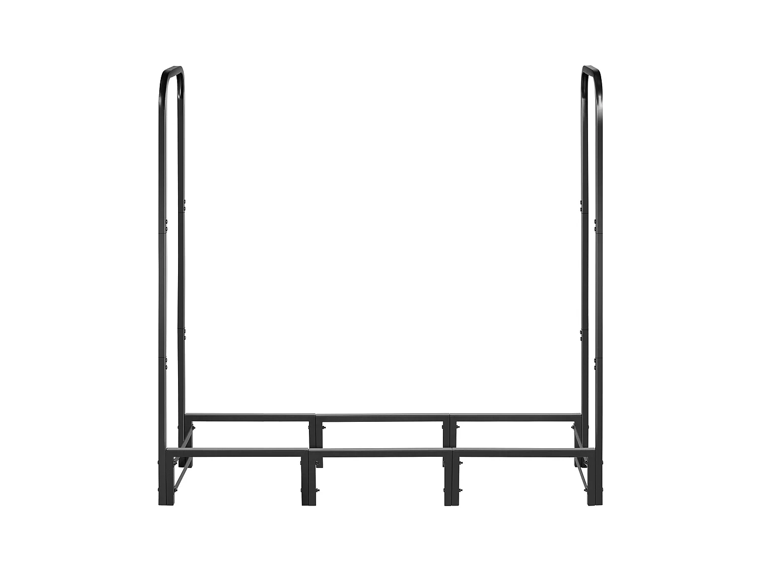 Support à Bois SucceBuy de Chauffage avec Housse Imperméable, Range-bûches Extérieur en Métal, 122 x 32 x 118 cm, Charge Maximale 181,4 kg, pour Terrasse