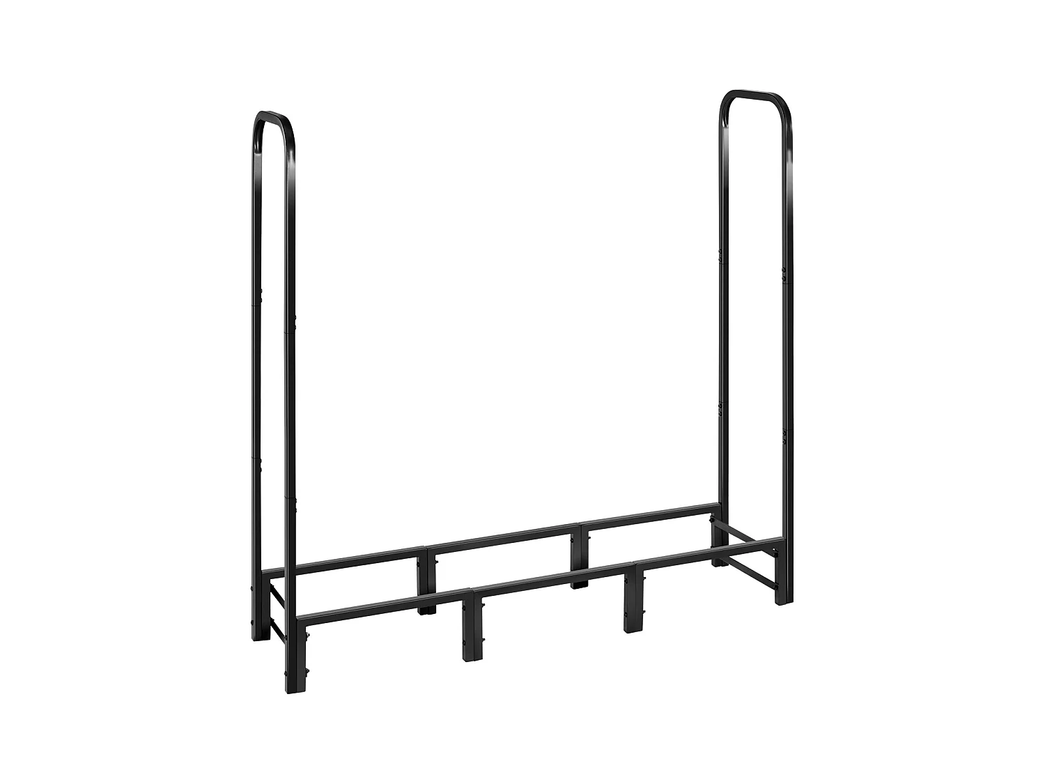 Support à Bois SucceBuy de Chauffage avec Housse Imperméable, Range-bûches Extérieur en Métal, 122 x 32 x 118 cm, Charge Maximale 181,4 kg, pour Terrasse