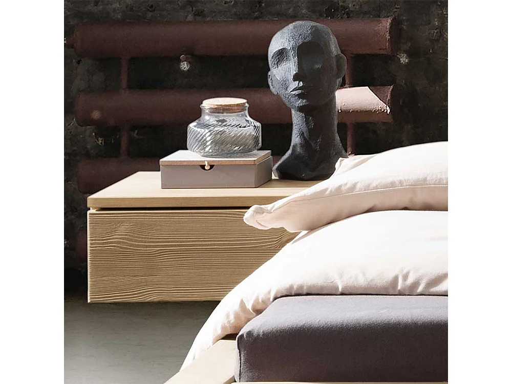 Wand Nachtkonsole aus Kiefer Massivholz modernem Design