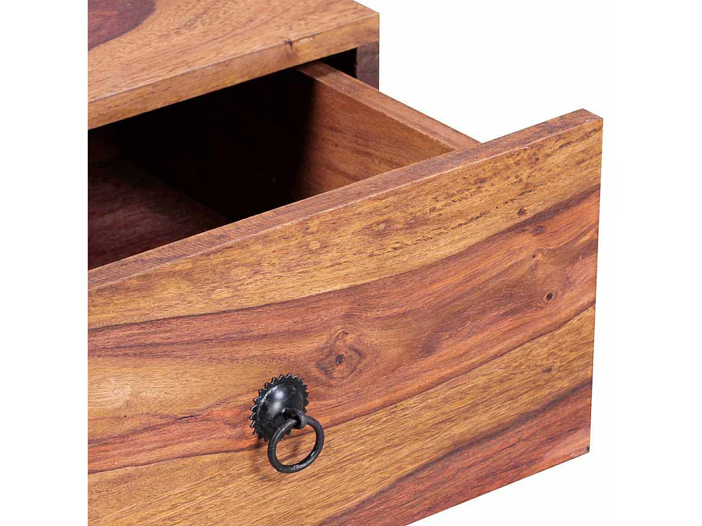 Nachttisch aus Sheesham Massivholz 40 cm breit