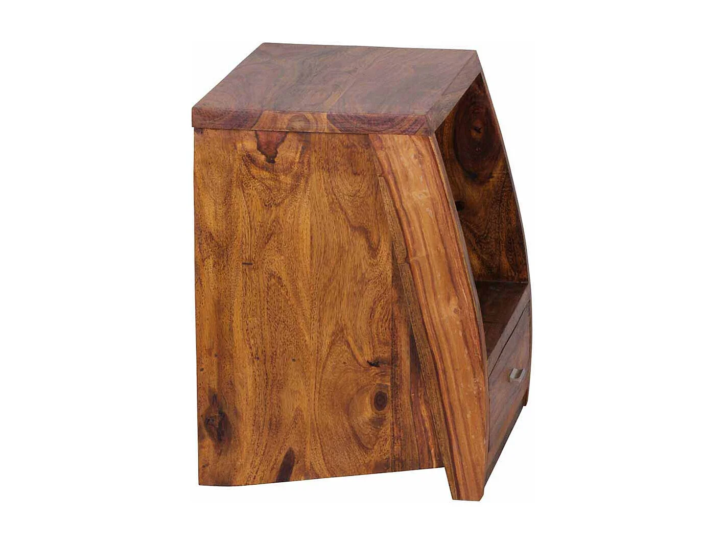 Nachtkonsole aus Sheesham Massivholz 45 cm breit