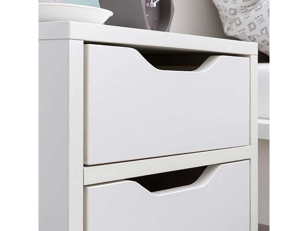 Schlafkommode in Weiß drei Schubladen