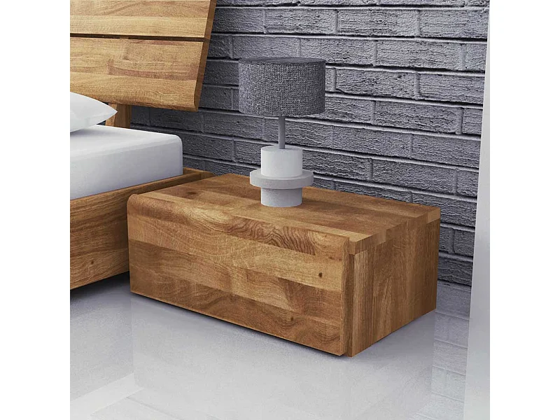 Nachttisch aus Wildeiche massiv geölt 50 cm breit