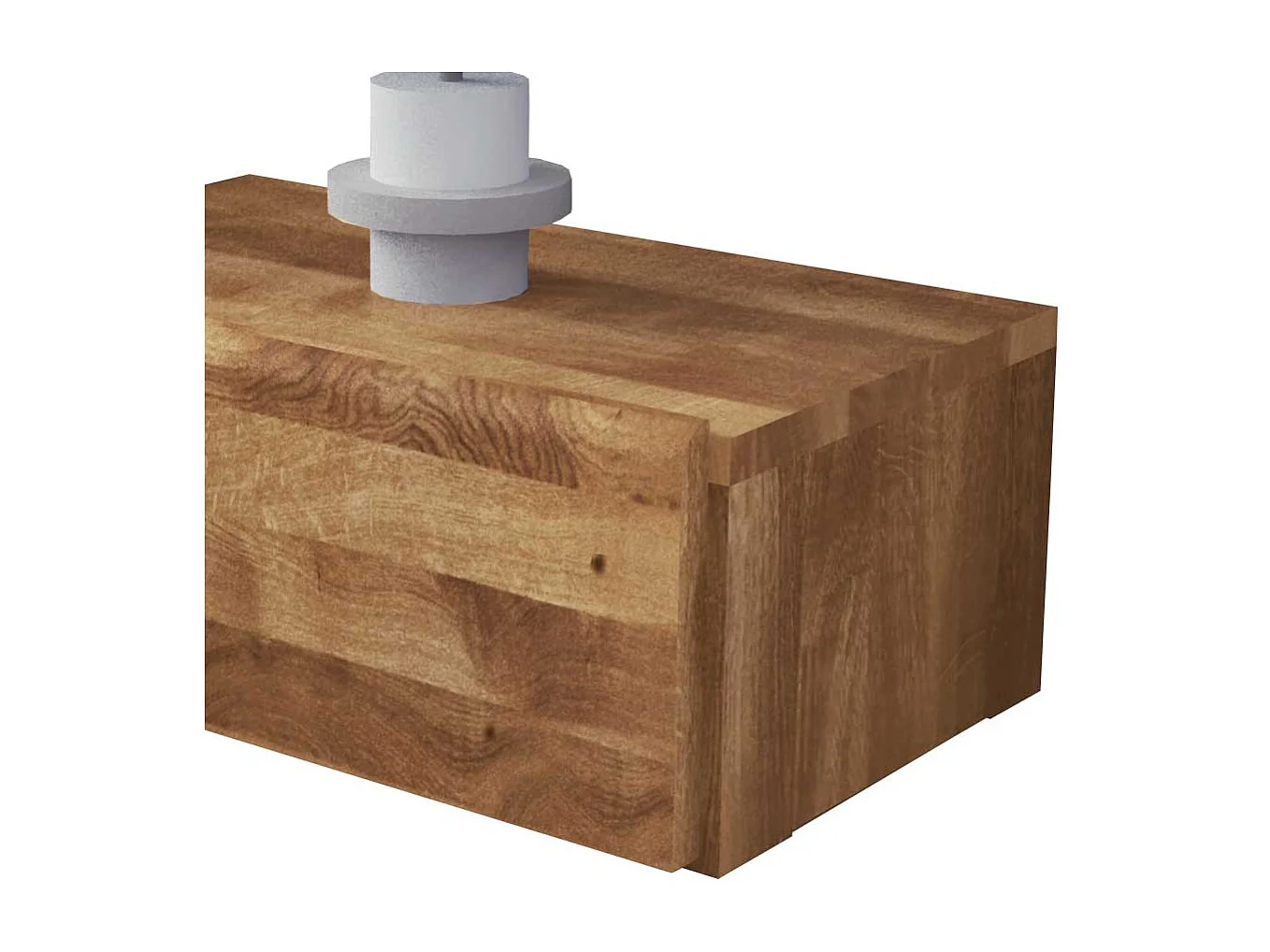 Nachttisch aus Wildeiche massiv geölt 50 cm breit