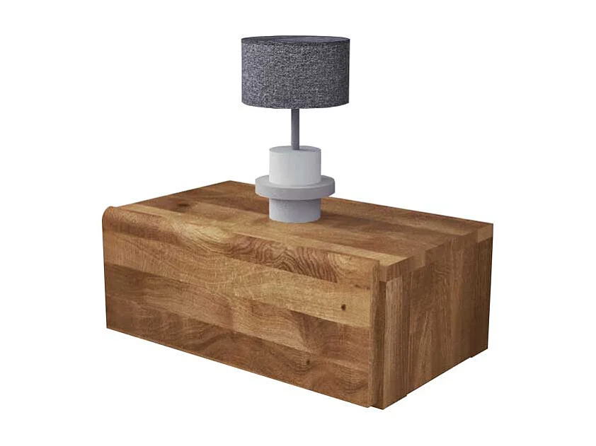 Nachttisch aus Wildeiche massiv geölt 50 cm breit