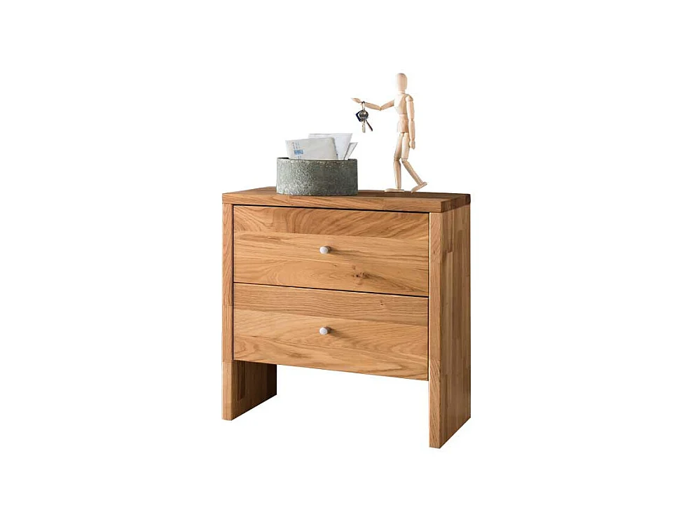 Garderoben Kommode aus Wildeiche Massivholz 2 Schubladen