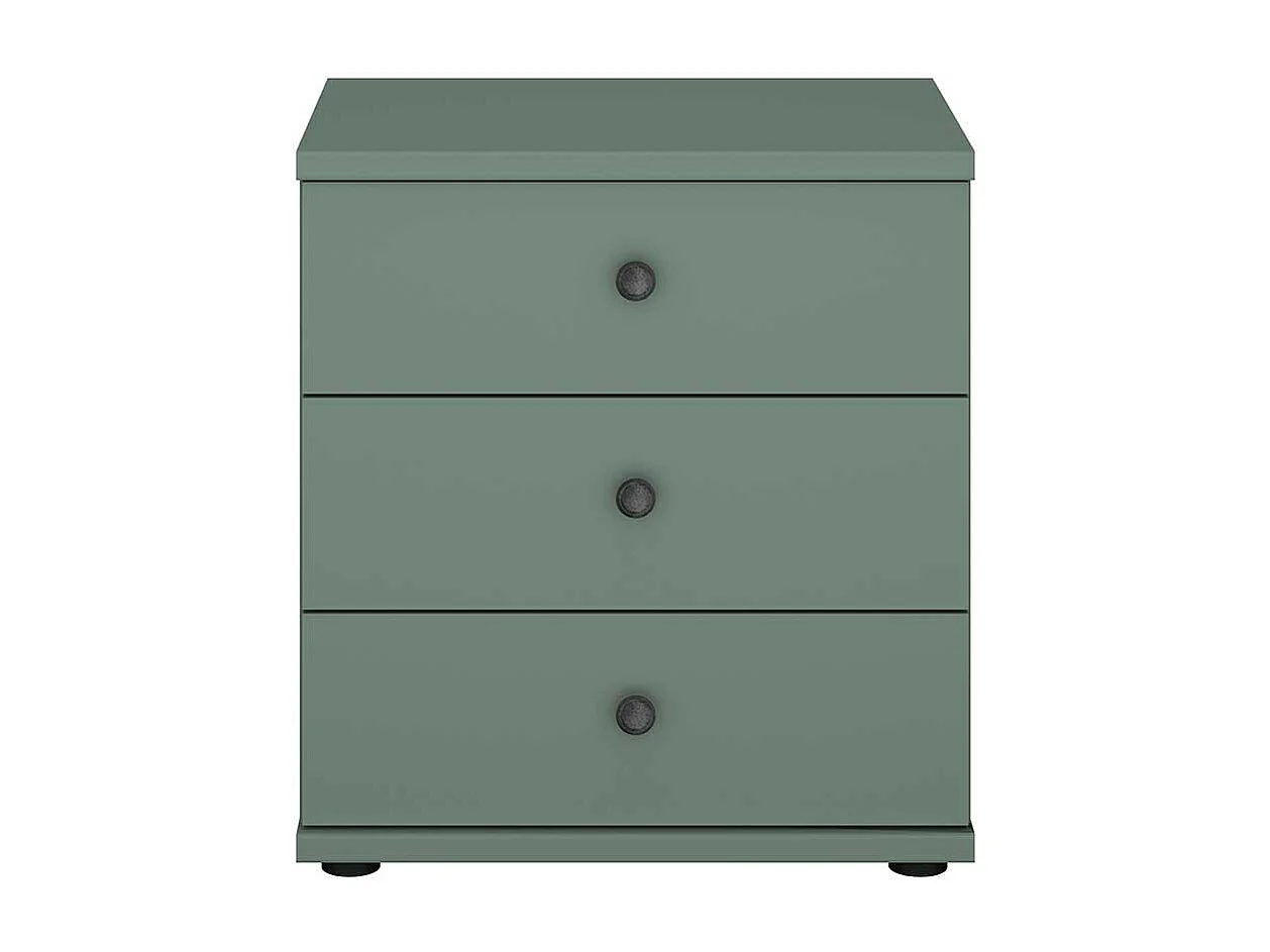 Nachtkonsole mit Schubladen in Graugrün modernen Landhausstil