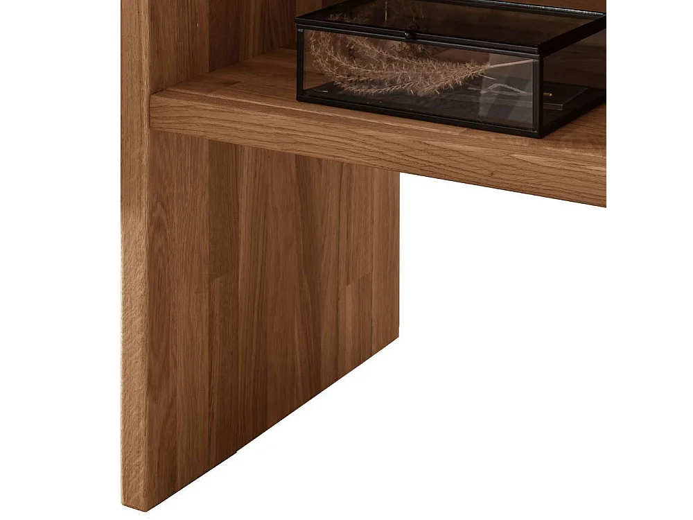 Nachtschrank Nachtkonsole aus Wildeiche Massivholz mit Wangengestell