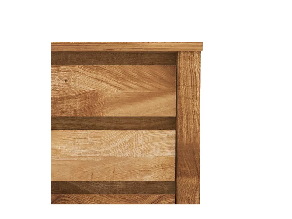 Nachtkommode aus Wildeiche Massivholz 3 Schubladen