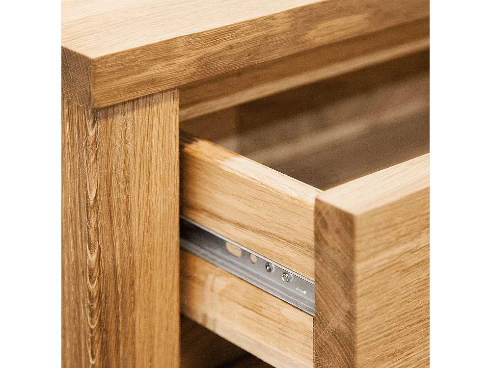 Nachtkommode aus Wildeiche Massivholz 3 Schubladen