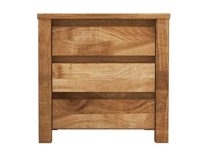 Nachtkommode aus Wildeiche Massivholz 3 Schubladen