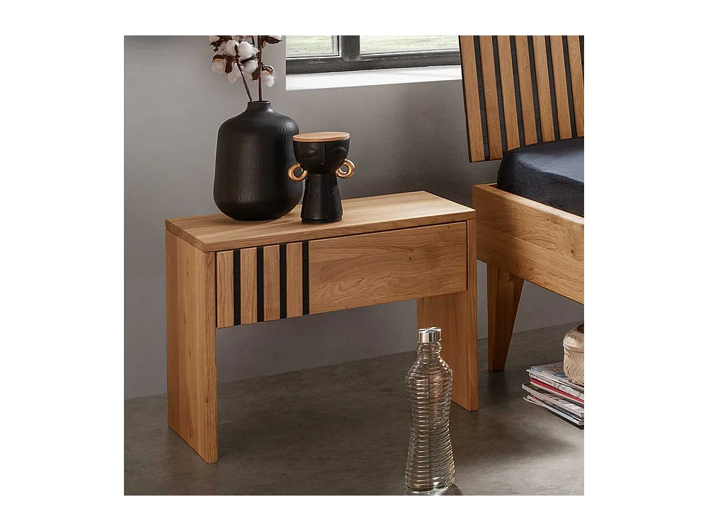 Nachttischkommode aus Wildeiche Massivholz modernem Design
