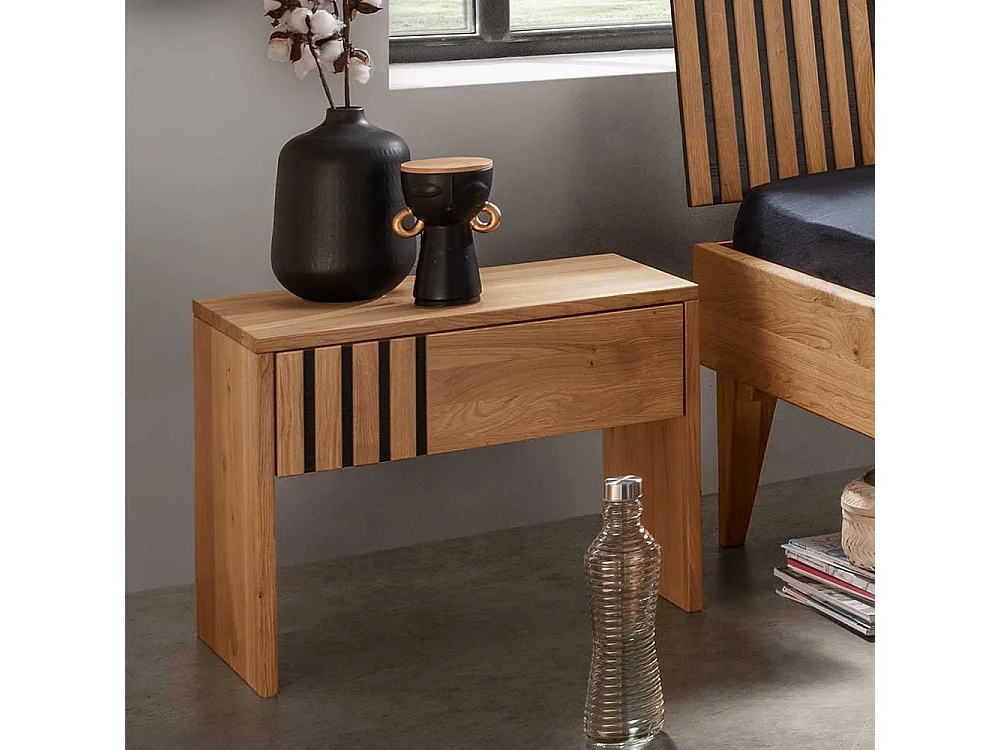 Nachttischkommode aus Wildeiche Massivholz modernem Design