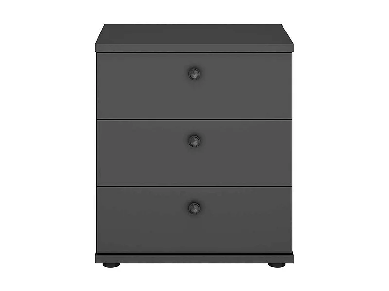 Kommode Dunkelgrau in modernem Landhaus Stil drei Schubladen