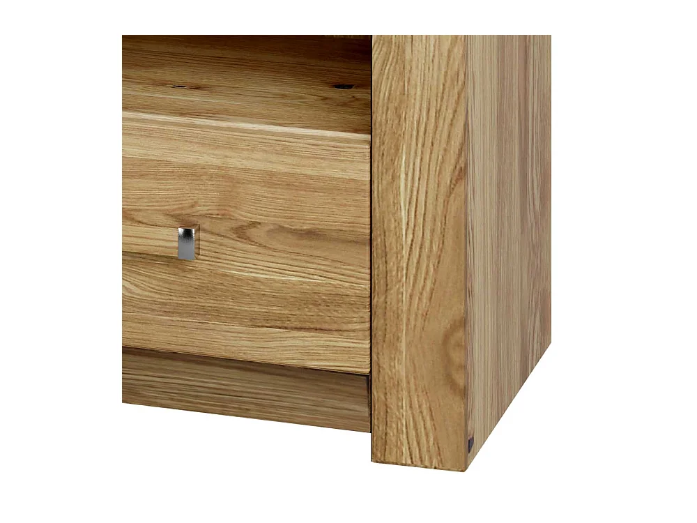 Nachtschränkchen in Asteichefarben einer Schublade und offenem Fach