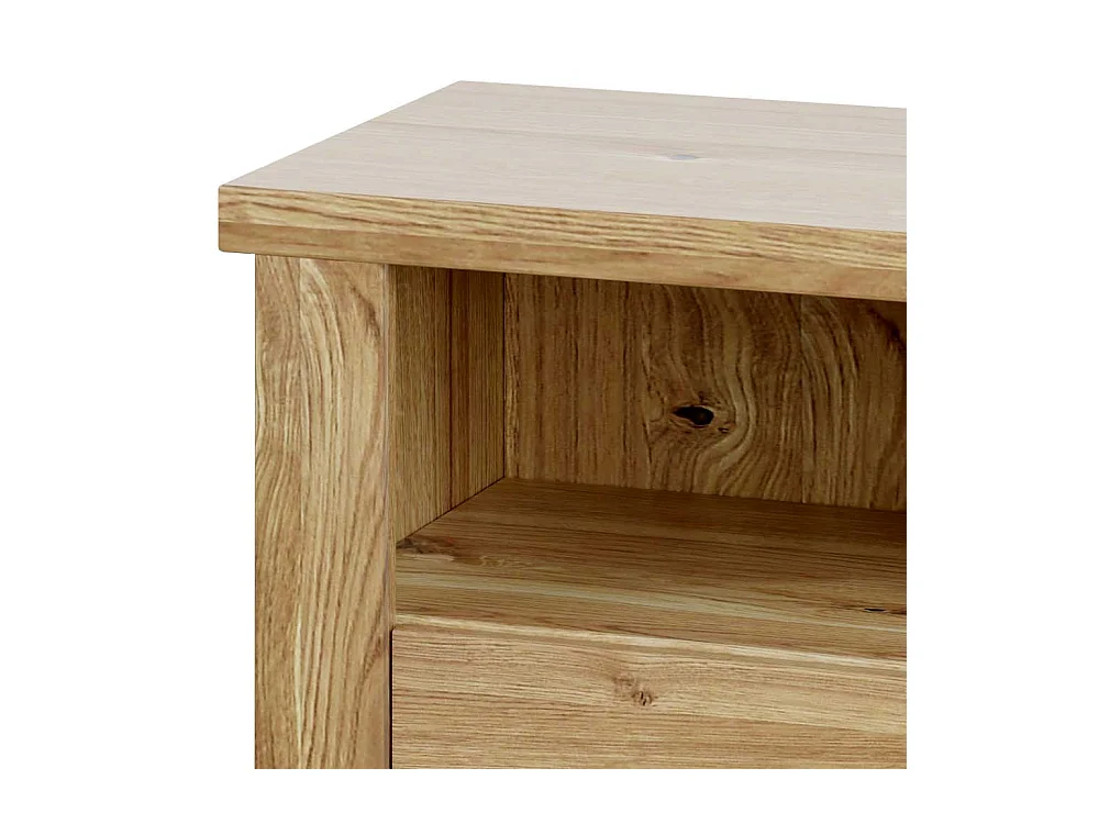 Nachtschränkchen in Asteichefarben einer Schublade und offenem Fach