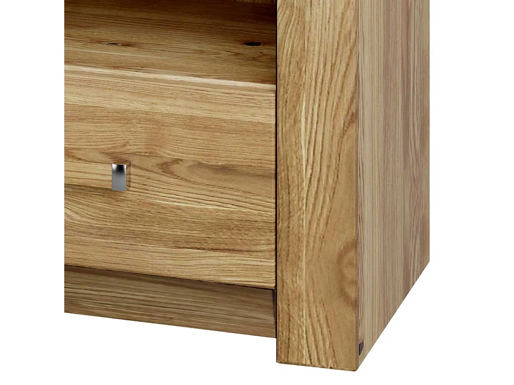 Nachtschränkchen in Asteichefarben einer Schublade und offenem Fach