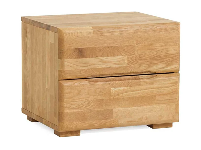 Nachtkonsole aus Wildeiche massiv 2 Schubladen