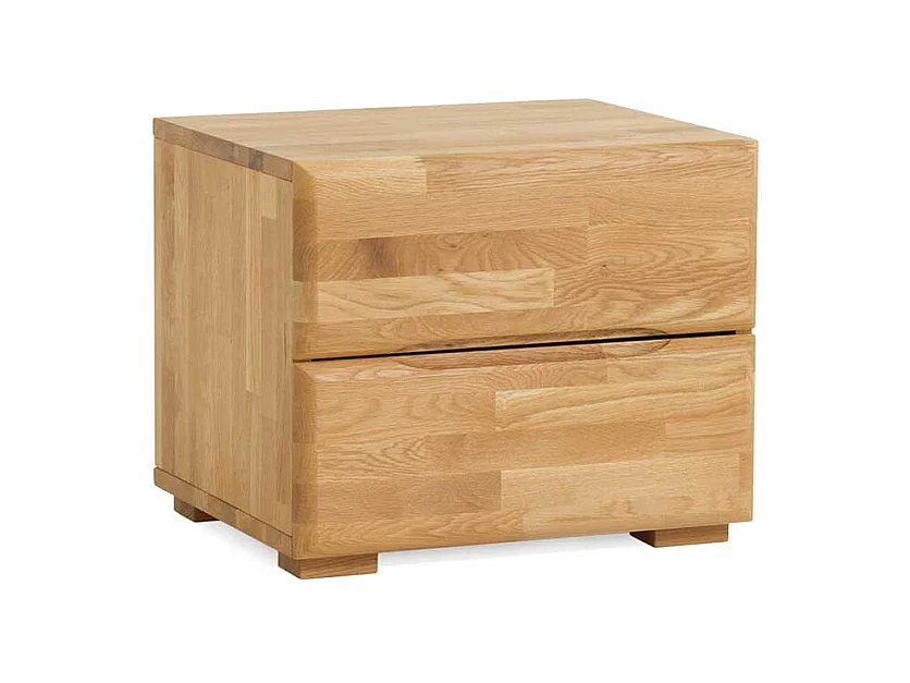 Nachtkonsole aus Wildeiche massiv 2 Schubladen