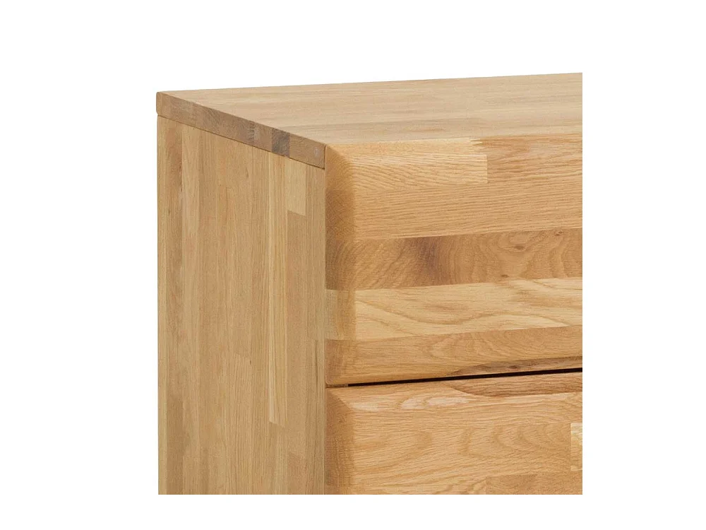 Nachtkonsole aus Wildeiche massiv 2 Schubladen