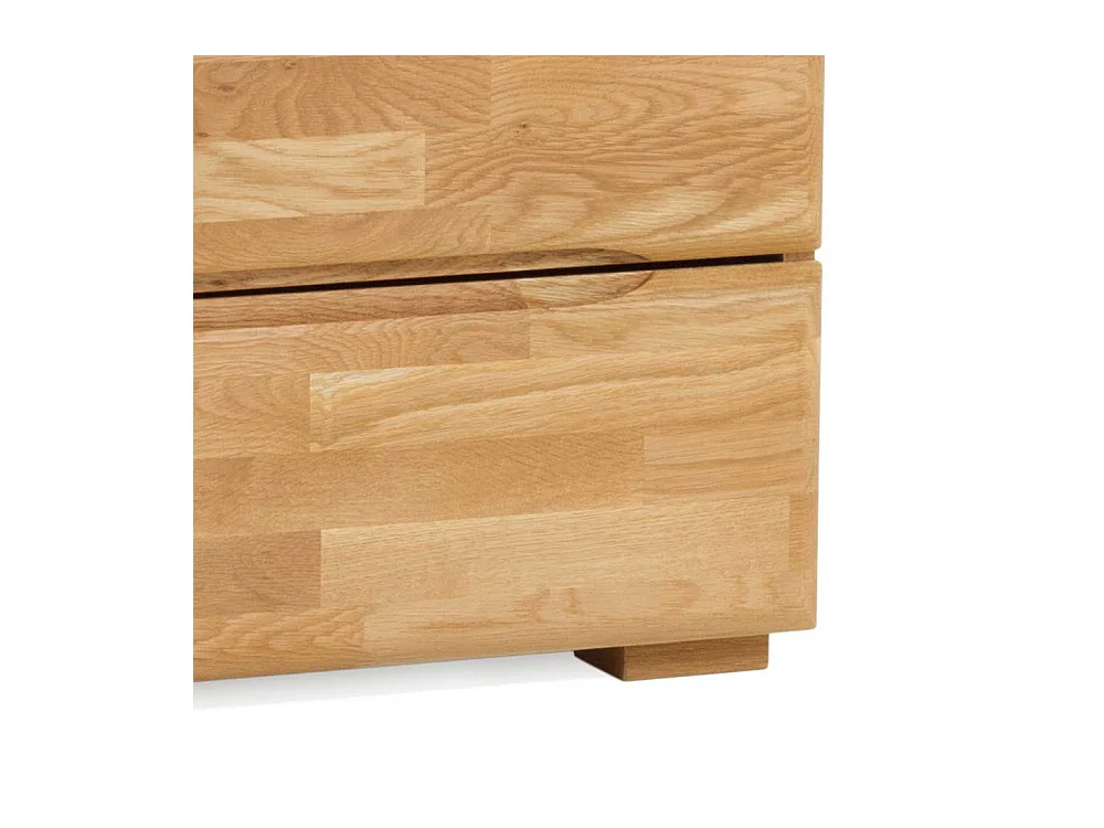 Nachtkonsole aus Wildeiche massiv 2 Schubladen